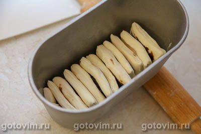 Отрывной пирог-гармошка с шоколадным сыром, Шаг 05